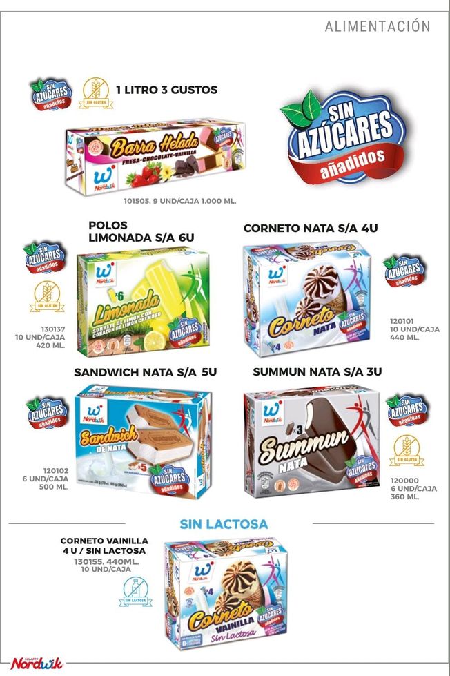 Helado alimentación