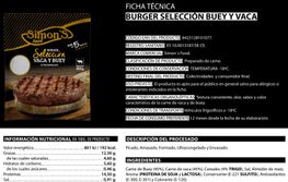 Hamburguesa buey / vaca