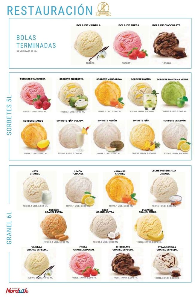 Helado granel